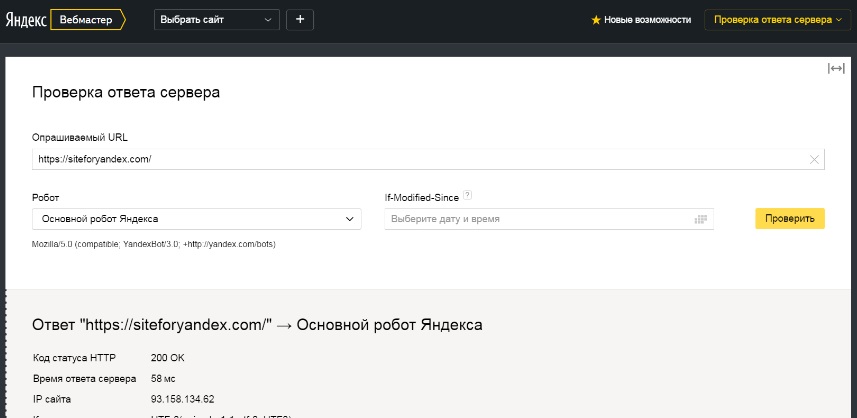 Рис. 13 Проверка ответа сервера при помощи Яндекс.Вебмастер.jpg